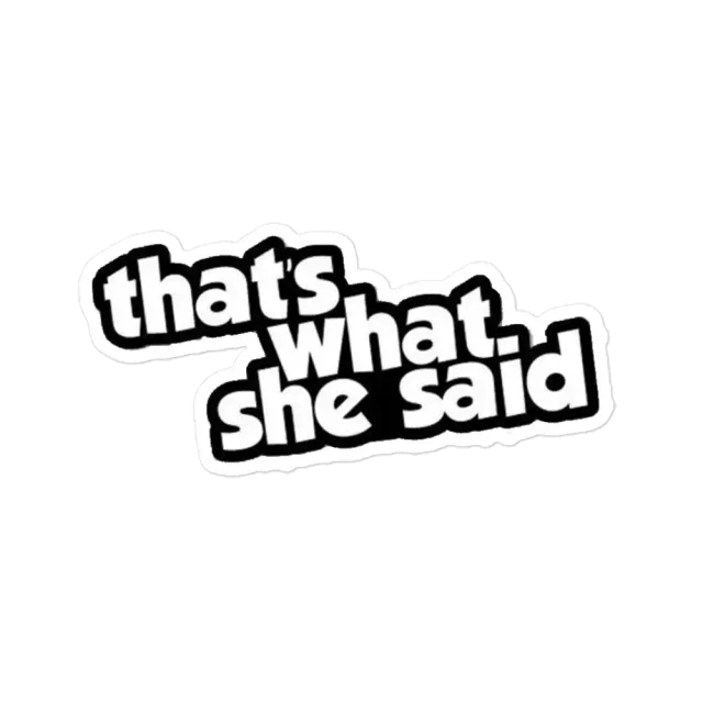 That�s What She Said Sticker