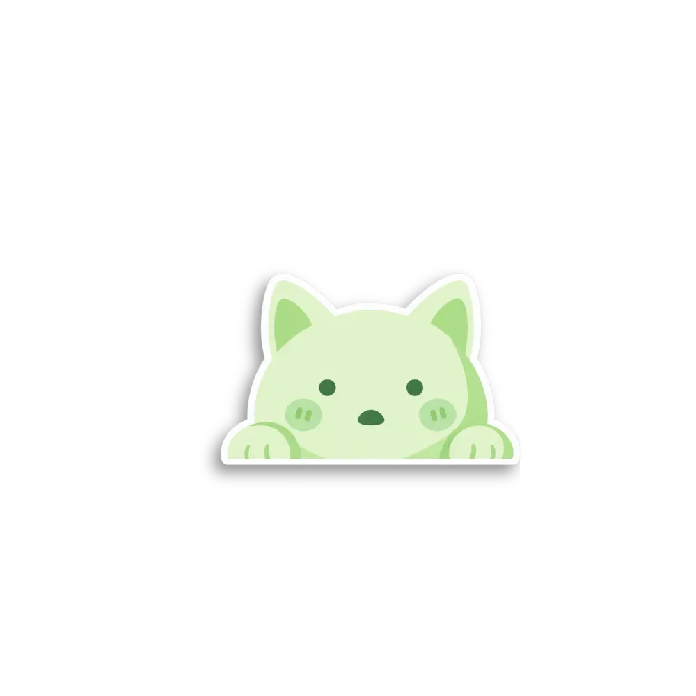 Pointy Cat Peeker Sticker