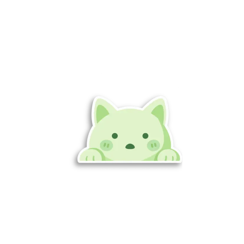 Pointy Cat Peeker Sticker
