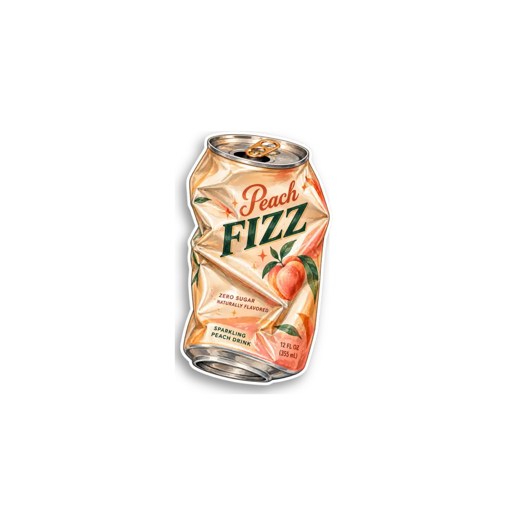 Peach Fizz Sticker
