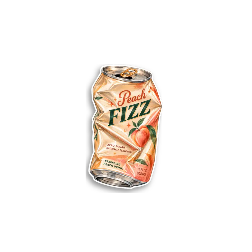 Peach Fizz Sticker