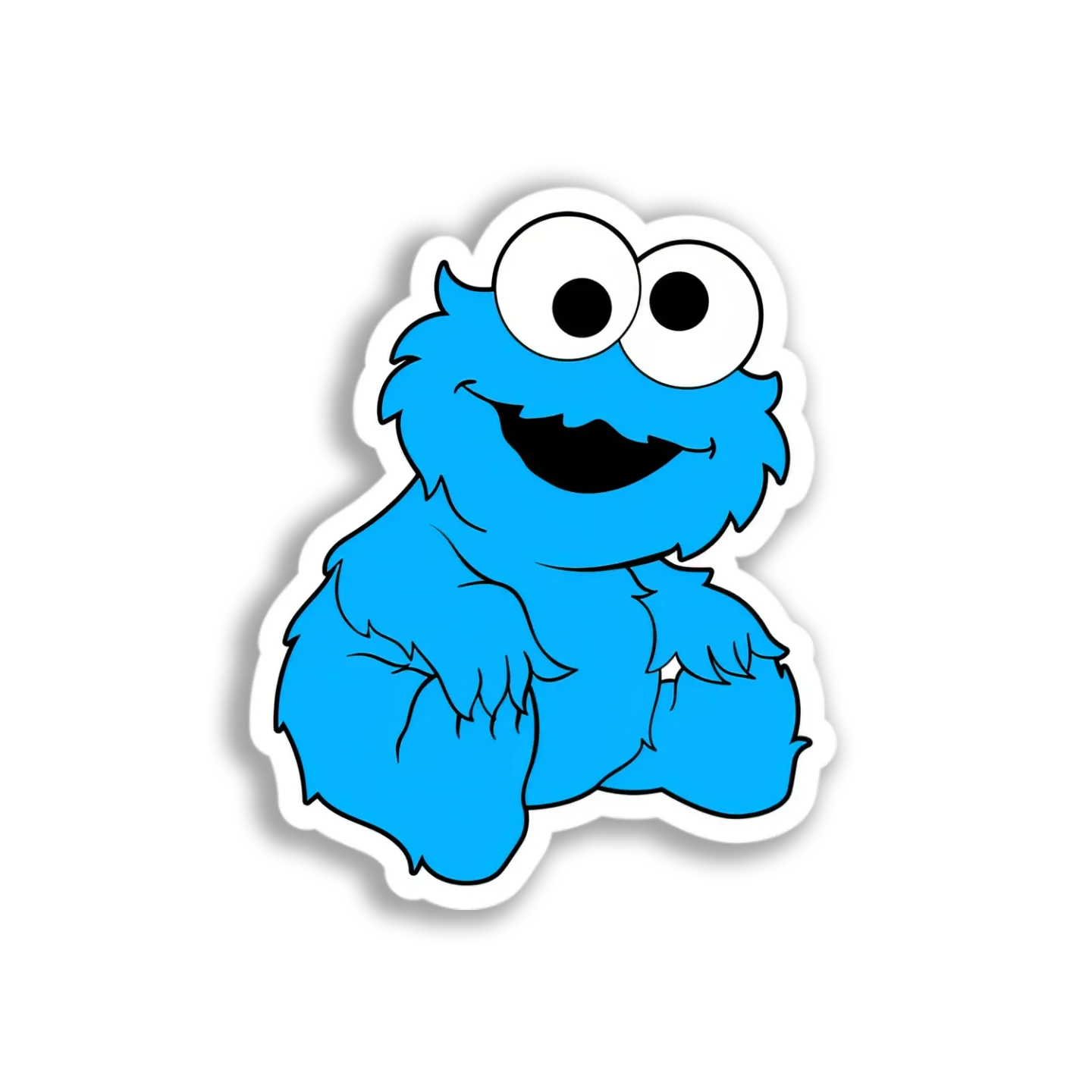 Cookie Monster Sitting Sticker