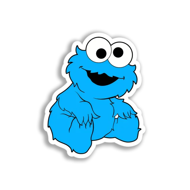 Cookie Monster Sitting Sticker