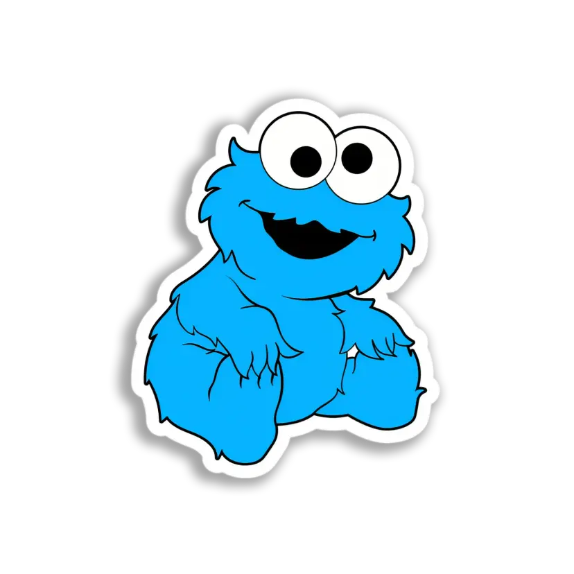 Cookie Monster Sitting Sticker