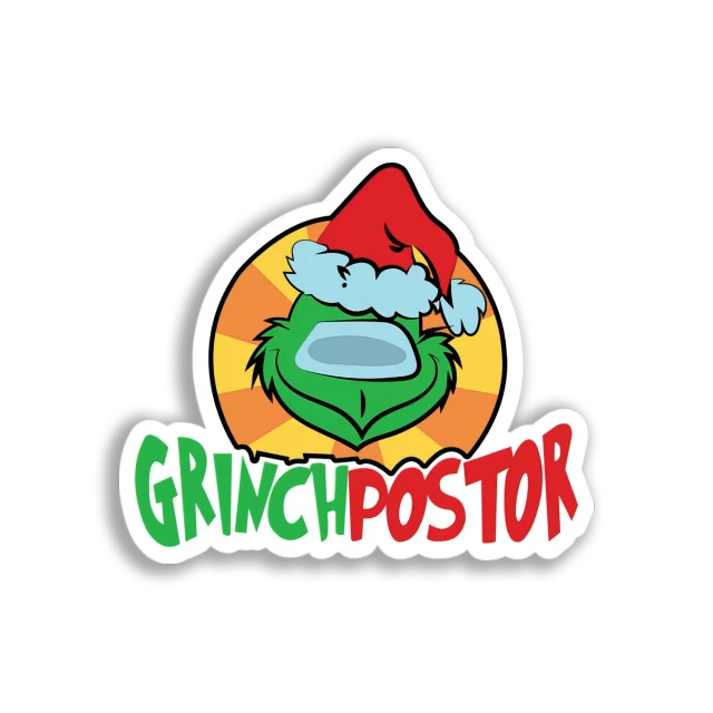 Grinch Postor Face Sticker