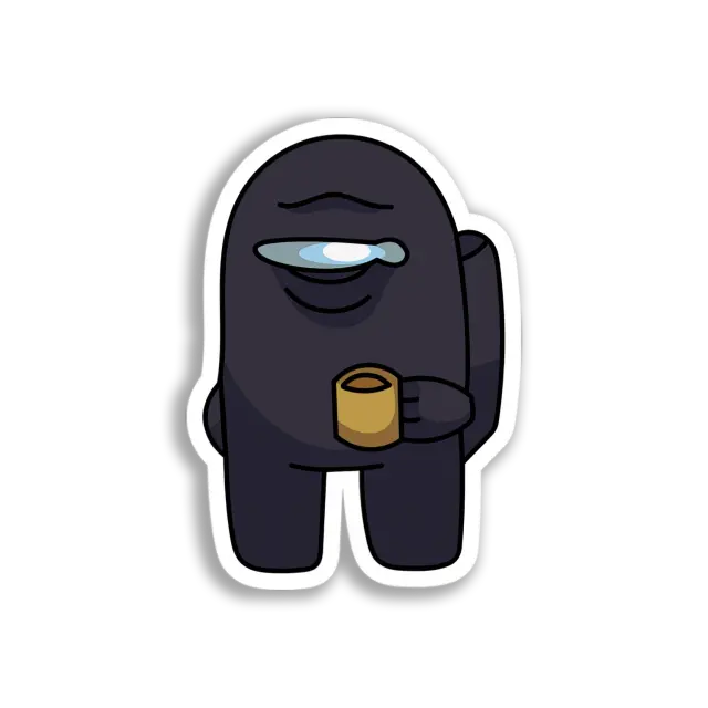 Black Impostor Coffee Break Sticker