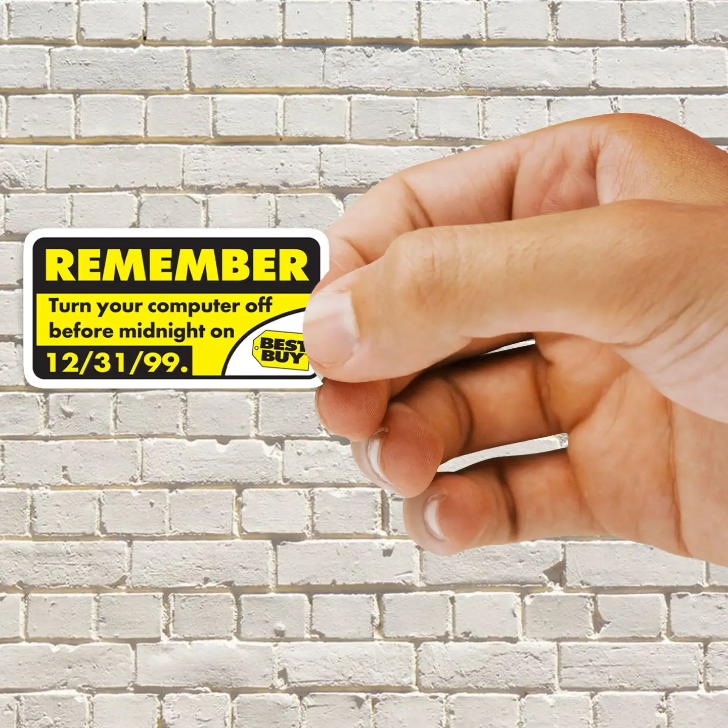 Y2K Best Buy Warning Sticker Sticker