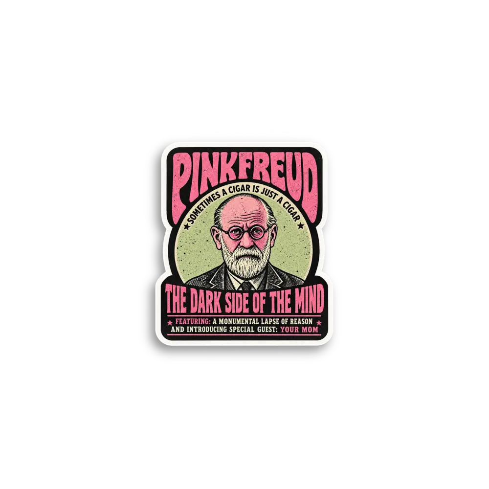 Pink Freud Sticker