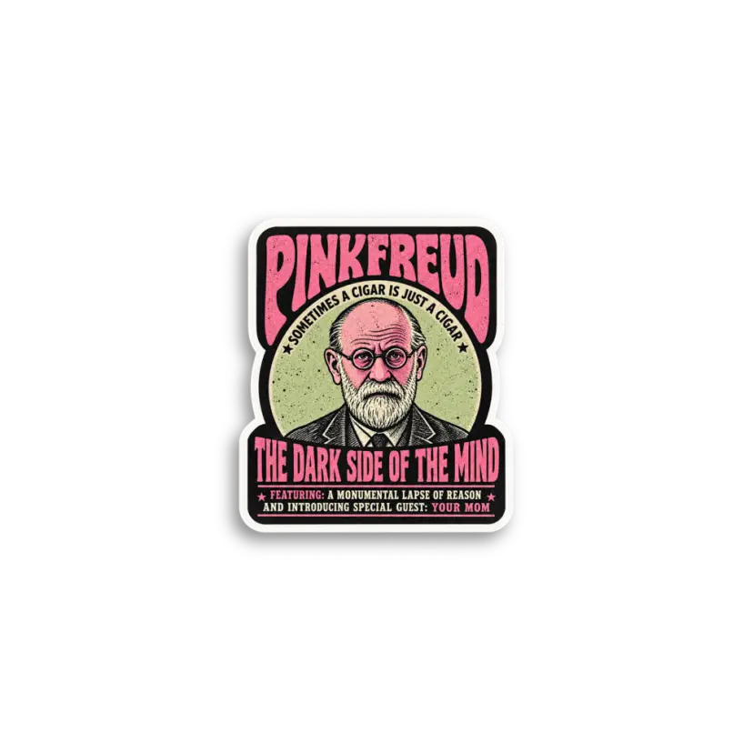 Pink Freud Sticker