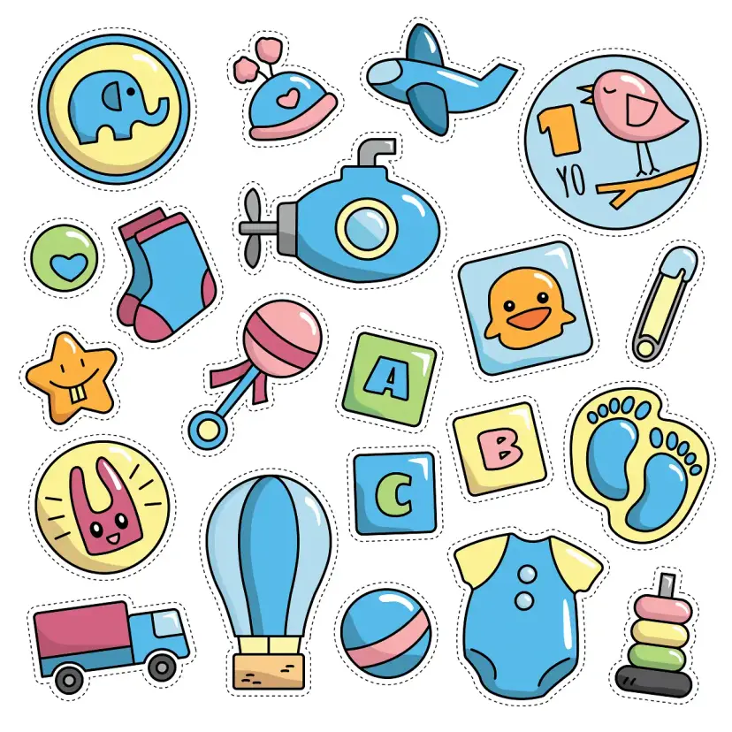 Cute Baby Fashion Stickers