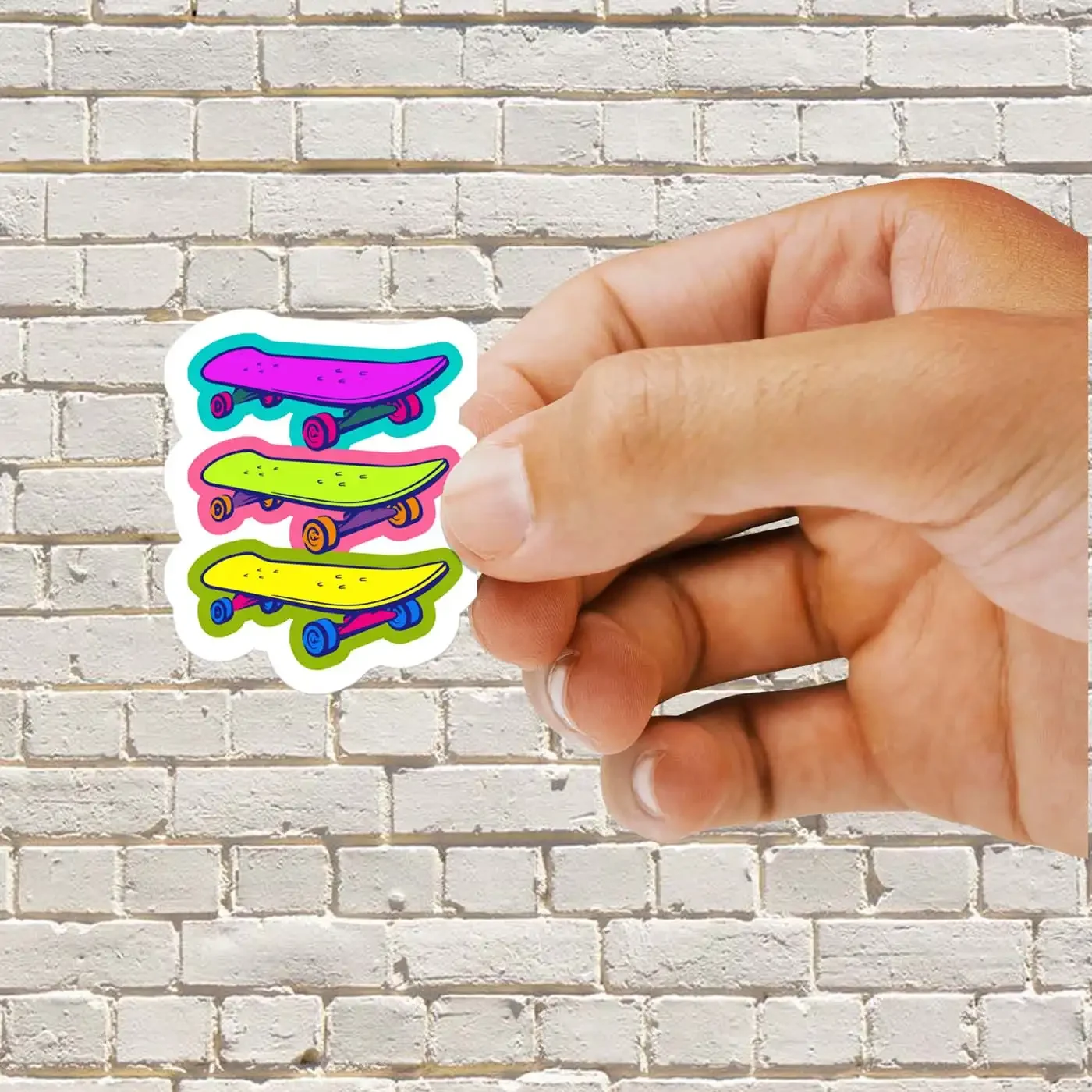 Pop Art Style Skateboard Sticker