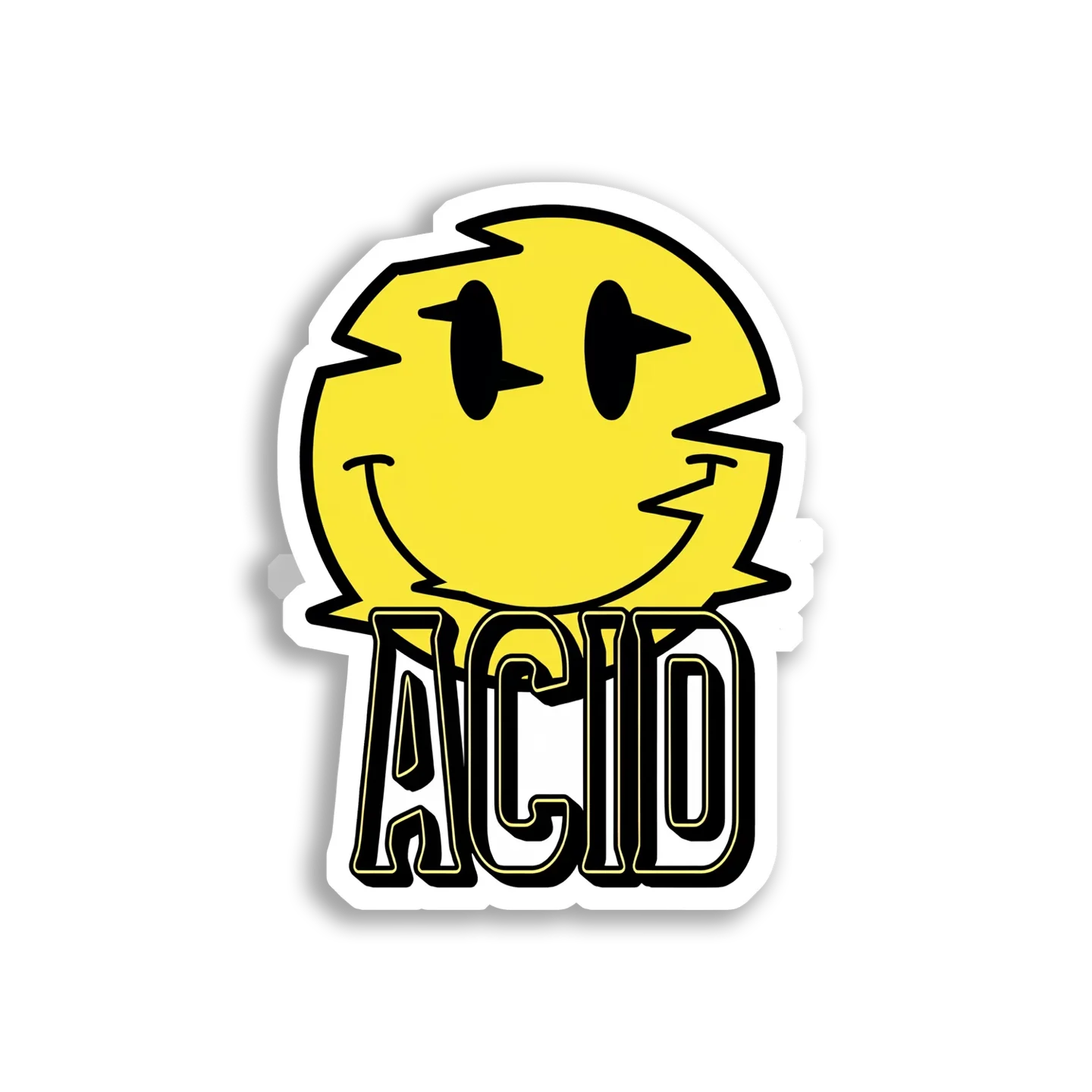 Acid Smiley Face Sticker