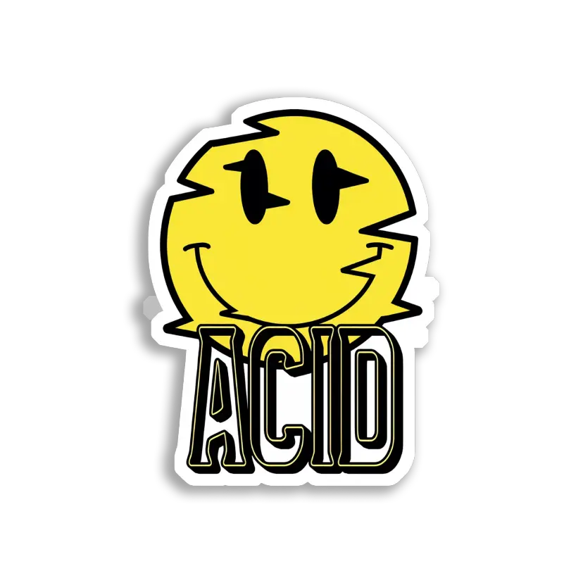 Acid Smiley Face Sticker