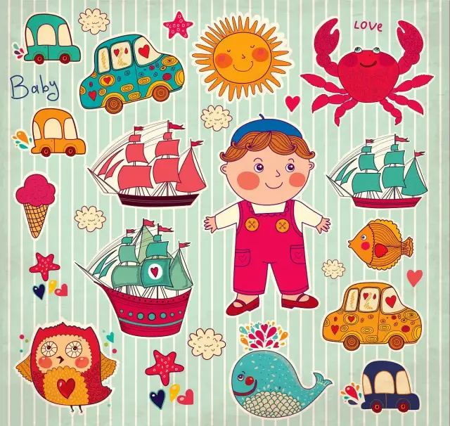 Happy Birthday Boy Stickers