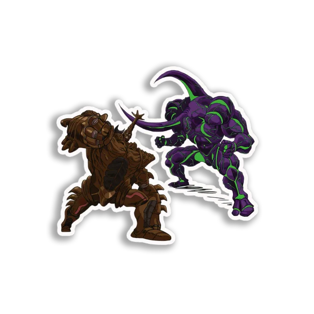 Monster Confrontation Sticker