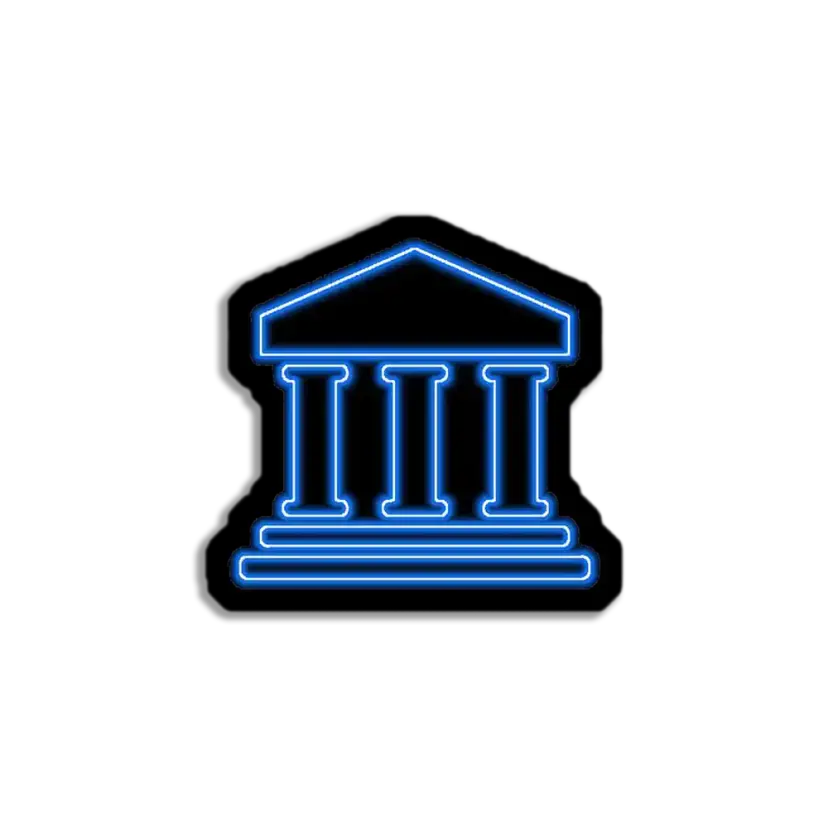 Neon Bank Symbol Sticker