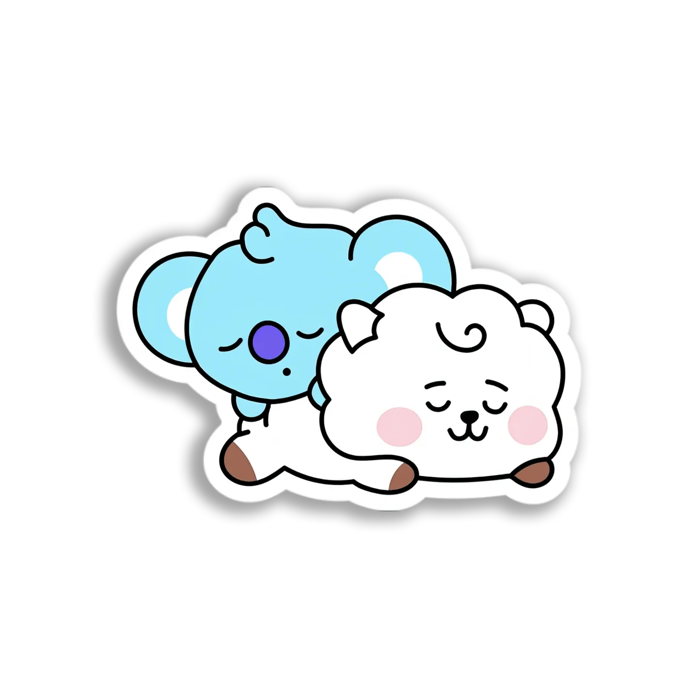 Sleeping Koala and Sheep Sticker