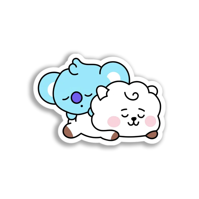 Sleeping Koala and Sheep Sticker