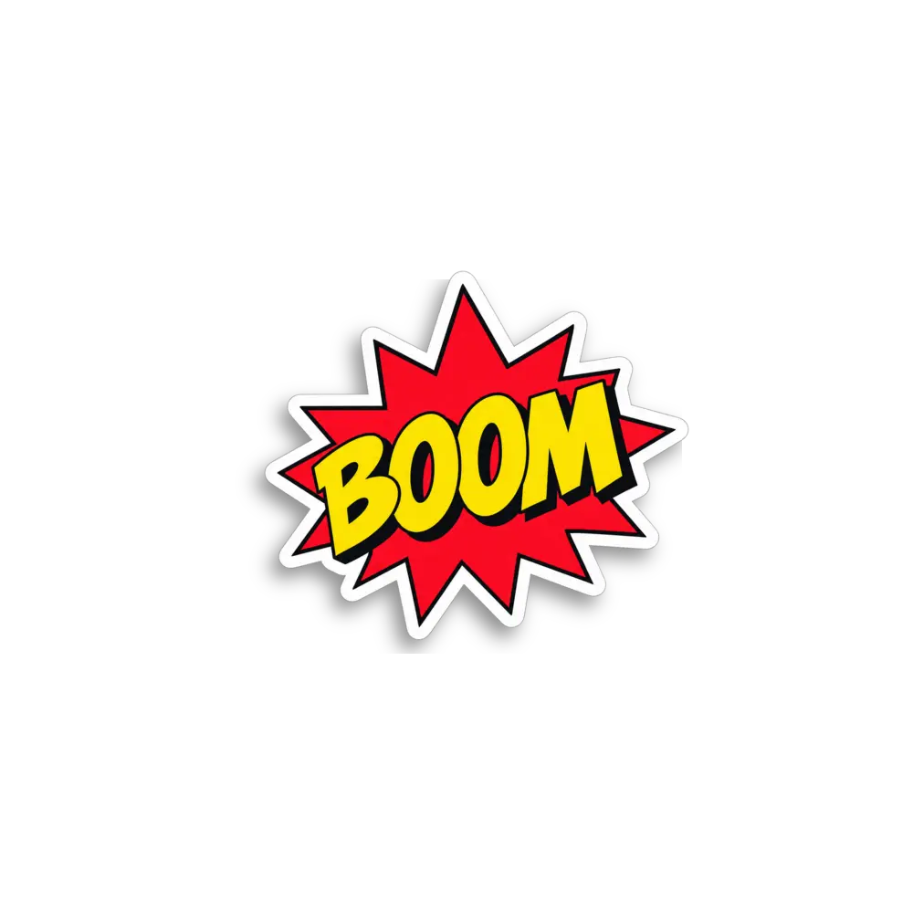 Boom Starburst Sticker