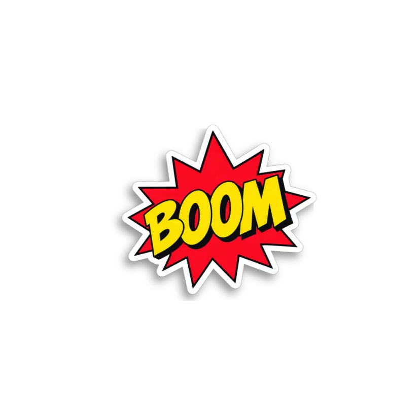 Boom Starburst Sticker