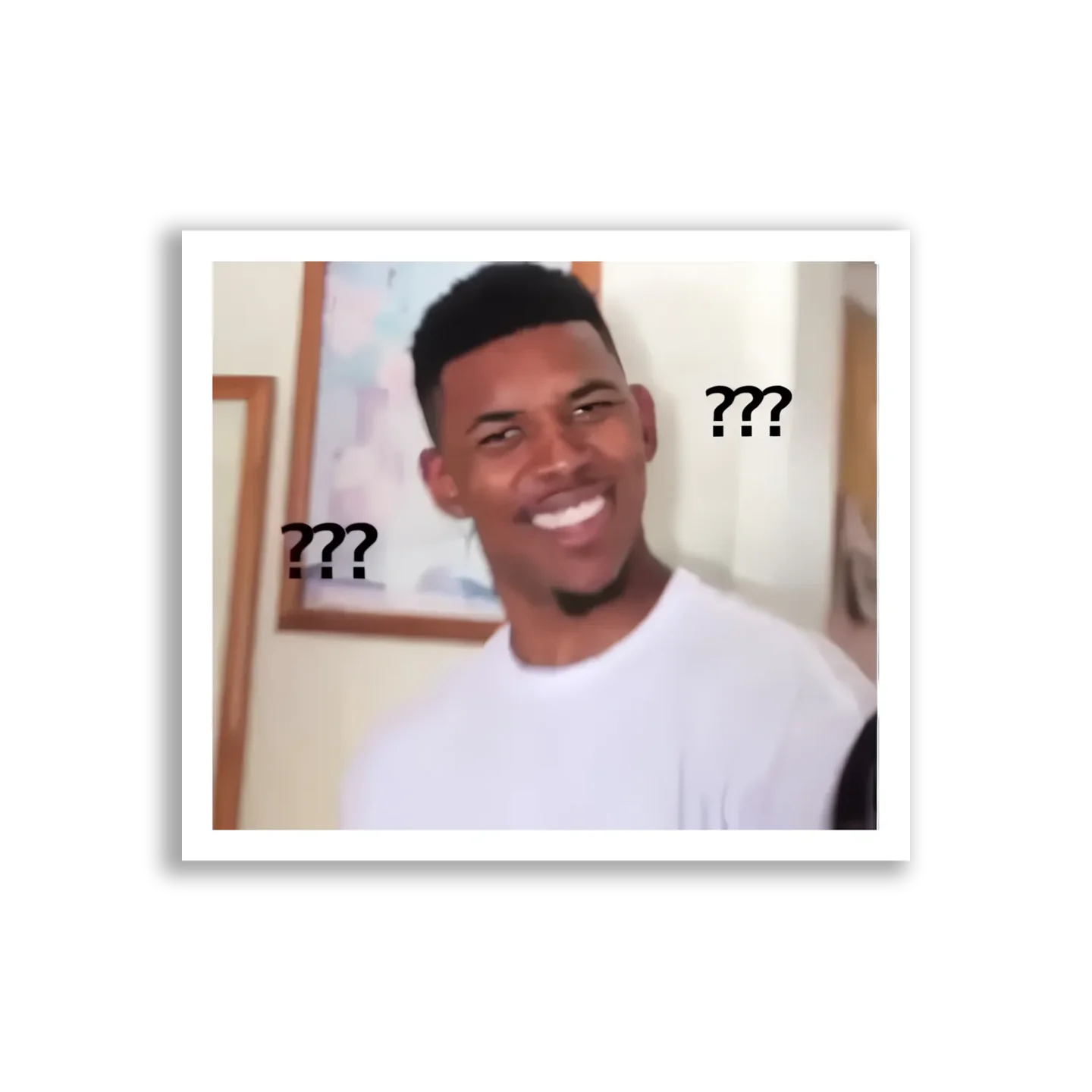 Confused Guy With Question Marks Sticker