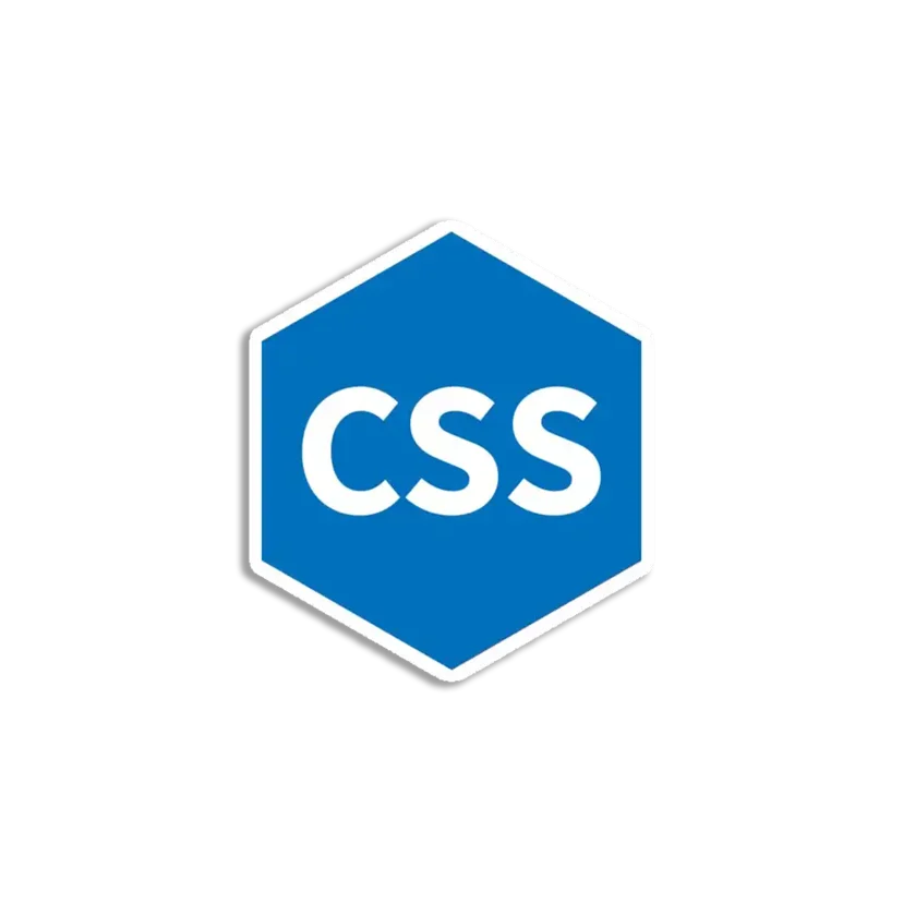 CSS White Hexagon Sticker