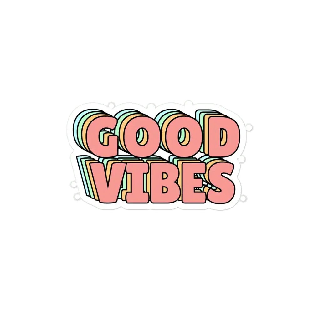 Good Vibes Lettering Sticker