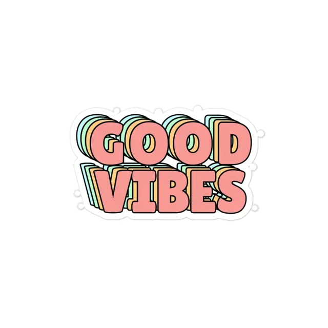 Good Vibes Lettering Sticker