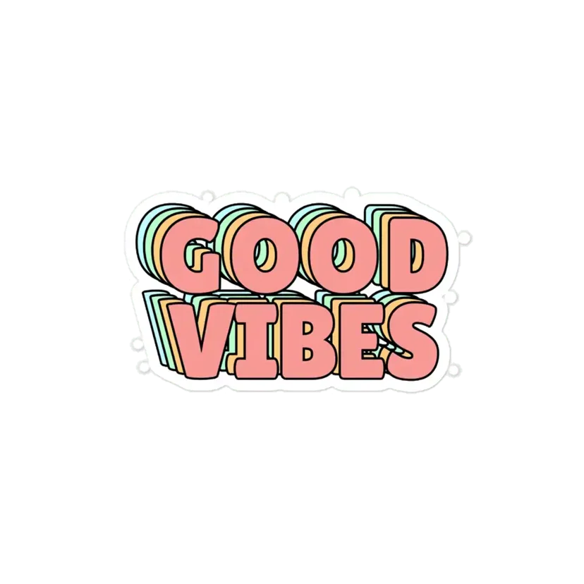 Good Vibes Lettering Sticker