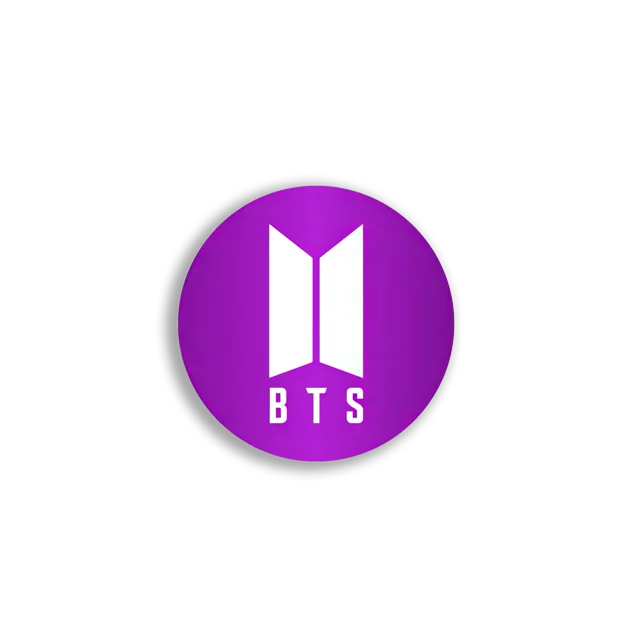 BTS Logo Purple Circle Sticker