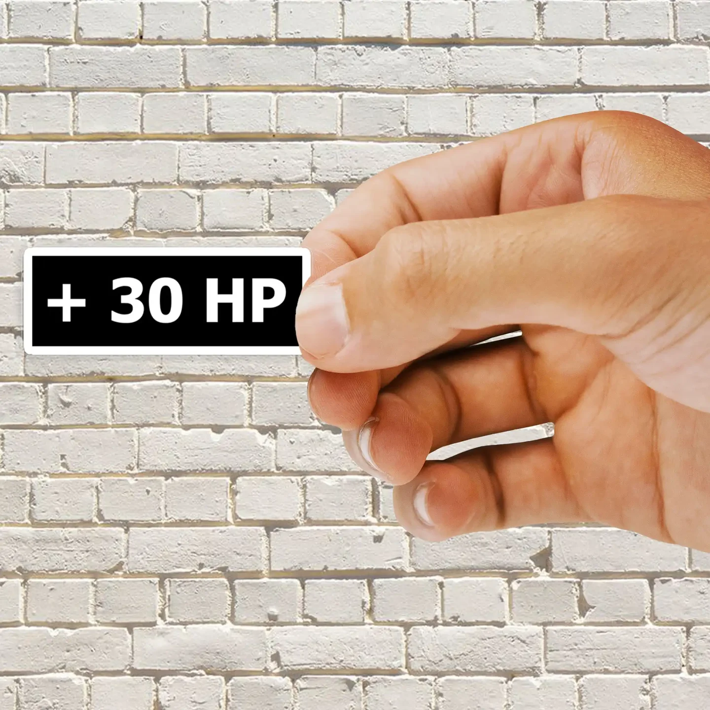 Plus 30 hp Sticker