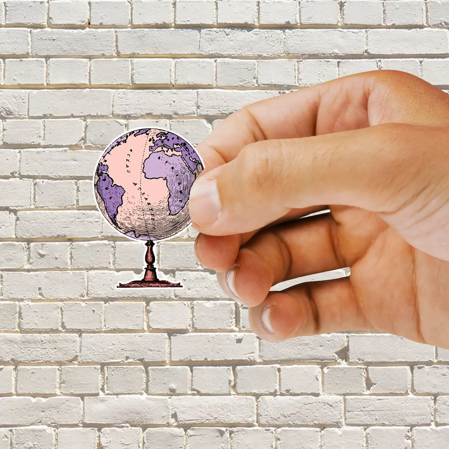 Vintage Aesthetic Globe Sticker