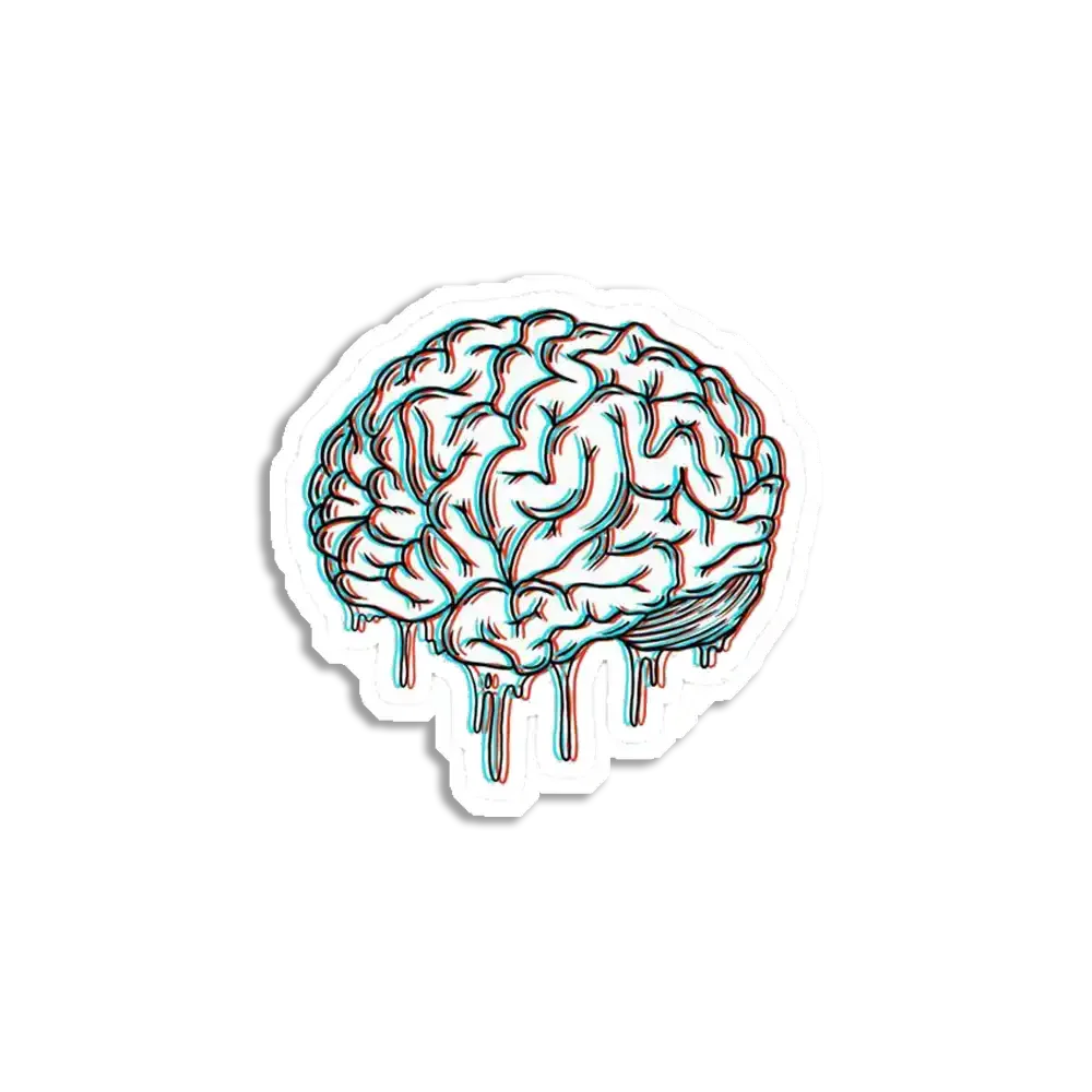 Trippy Brain Sticker