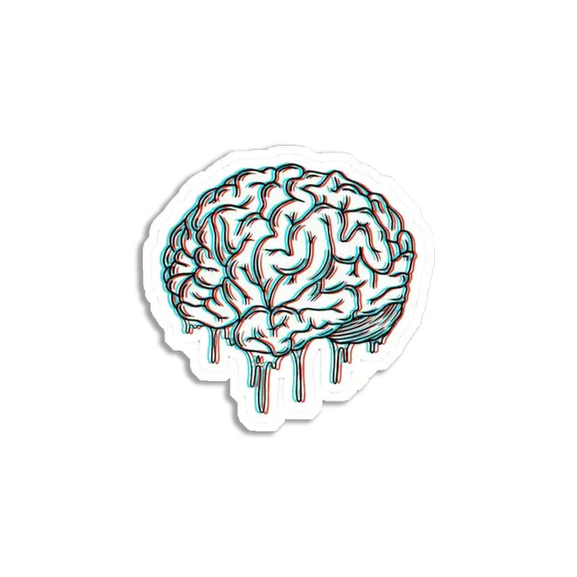 Trippy Brain Sticker
