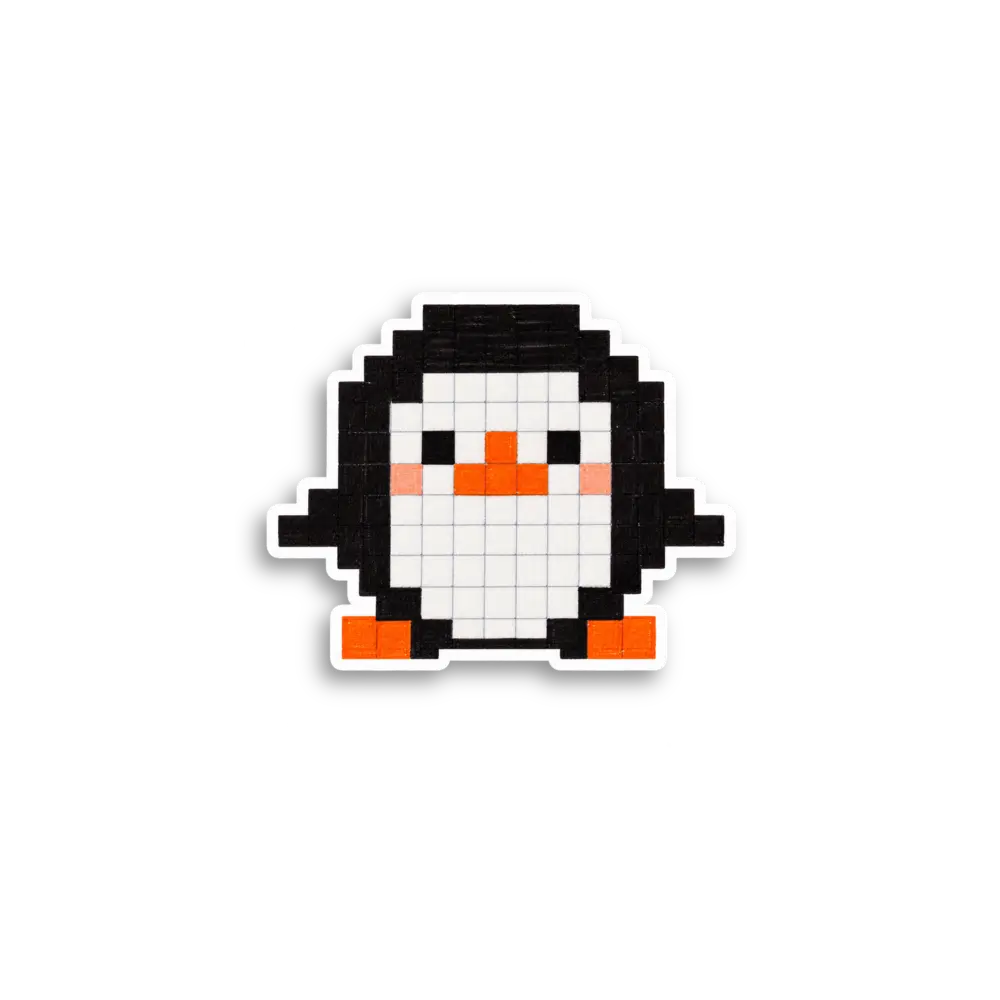 Pixel Penguin Sticker