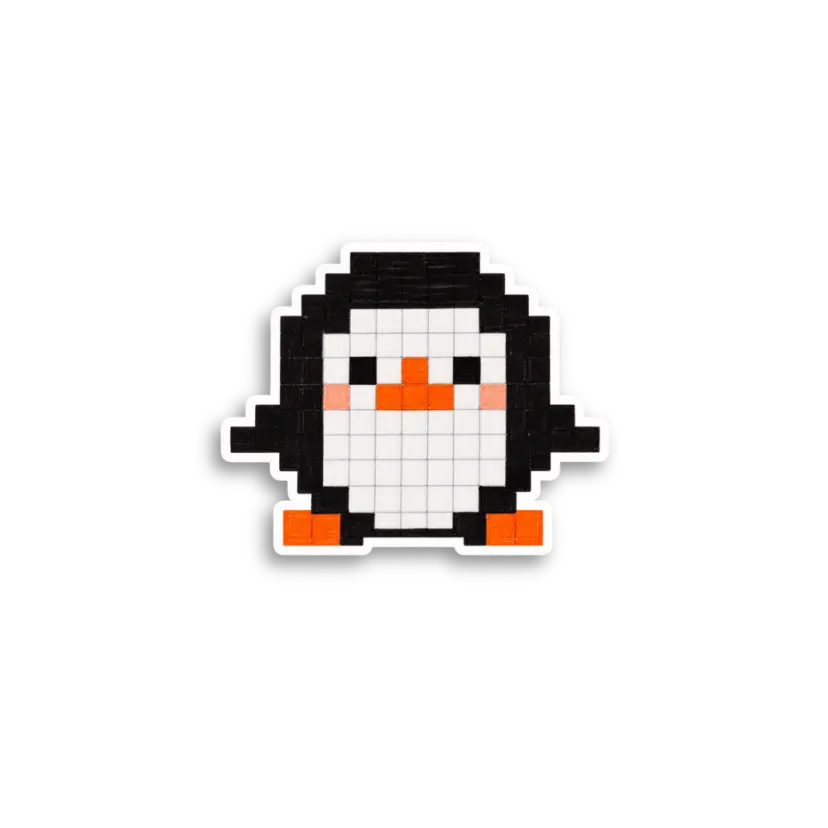 Pixel Penguin Sticker