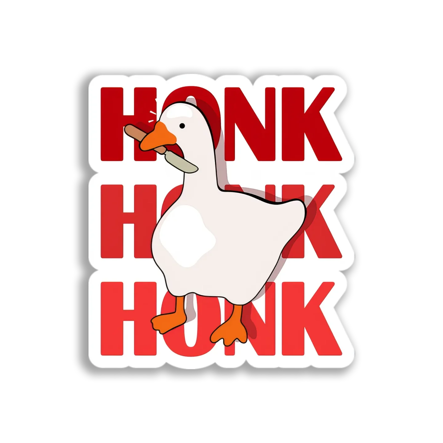 Untitled Goose Knife Sticker