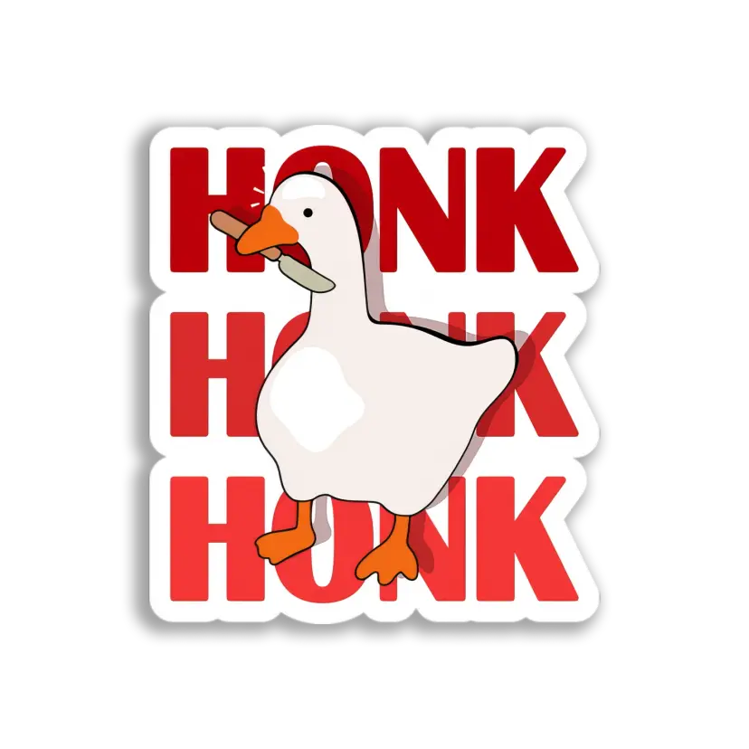Untitled Goose Knife Sticker