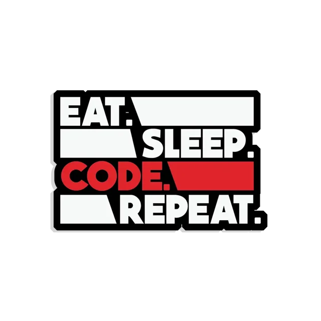 Eat Sleep Code Repeat Sticker