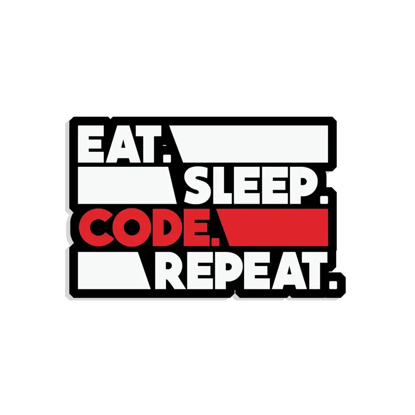 Eat Sleep Code Repeat Sticker