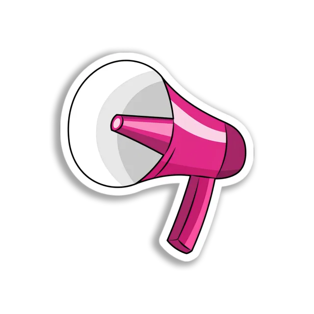 Pink Megaphone Sticker