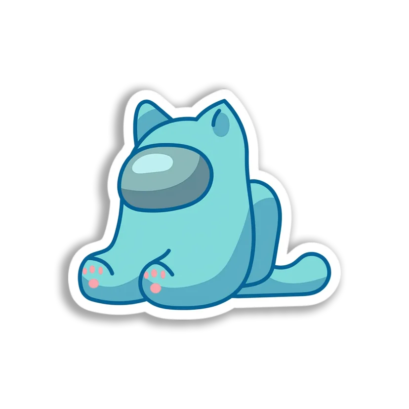 Among Us Cat Sticker