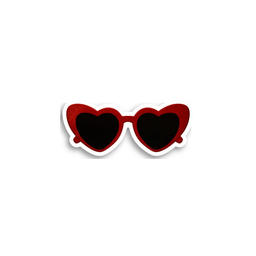 Heart Sunglasses Sticker