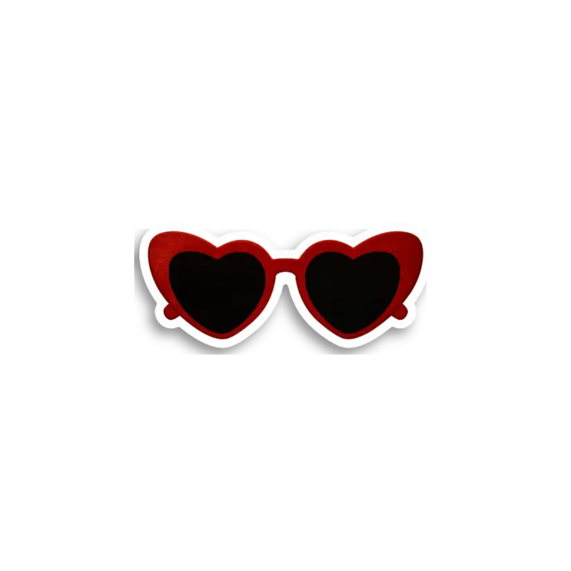 Heart Sunglasses Sticker