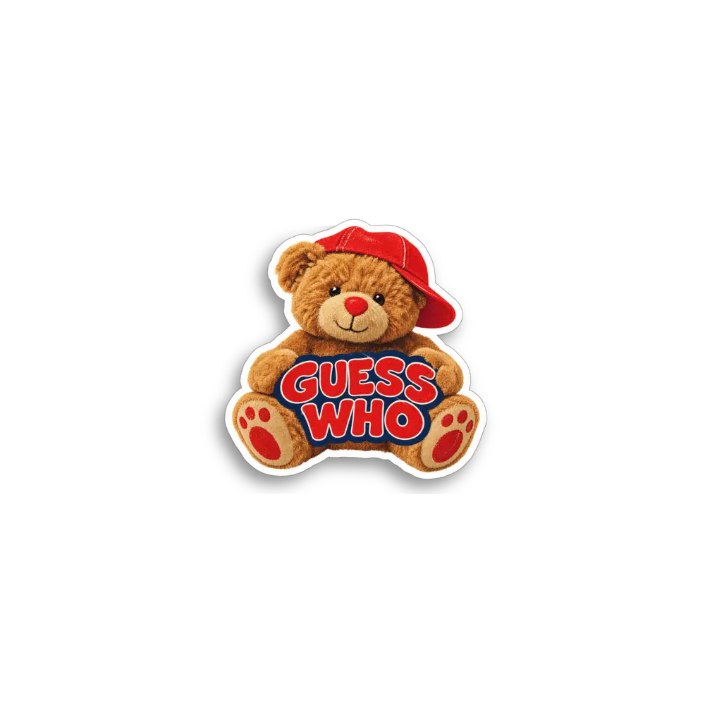 Guess Who Bear Sticker