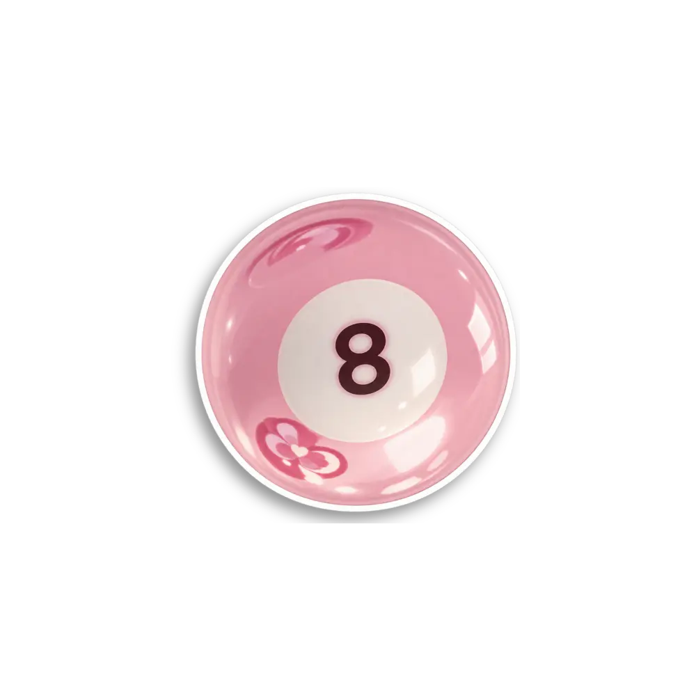 Pink Eight Ball Sticker