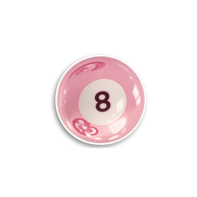 Pink Eight Ball Sticker