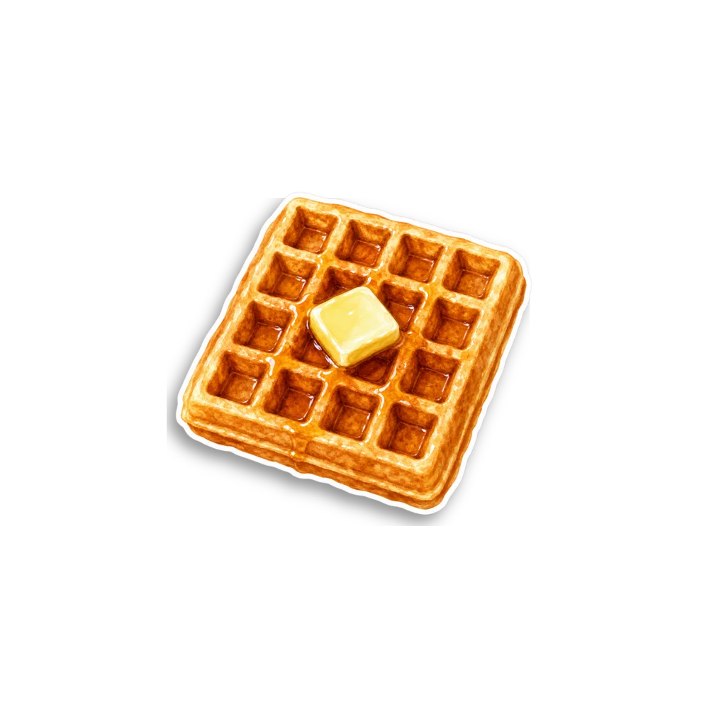 Waffle Sticker