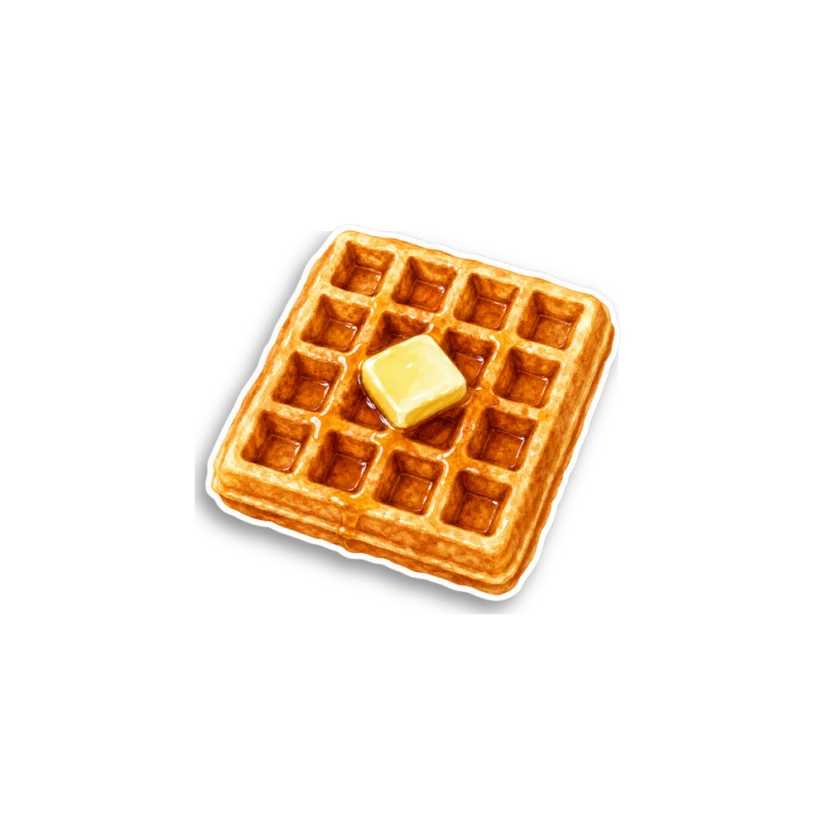 Waffle Sticker