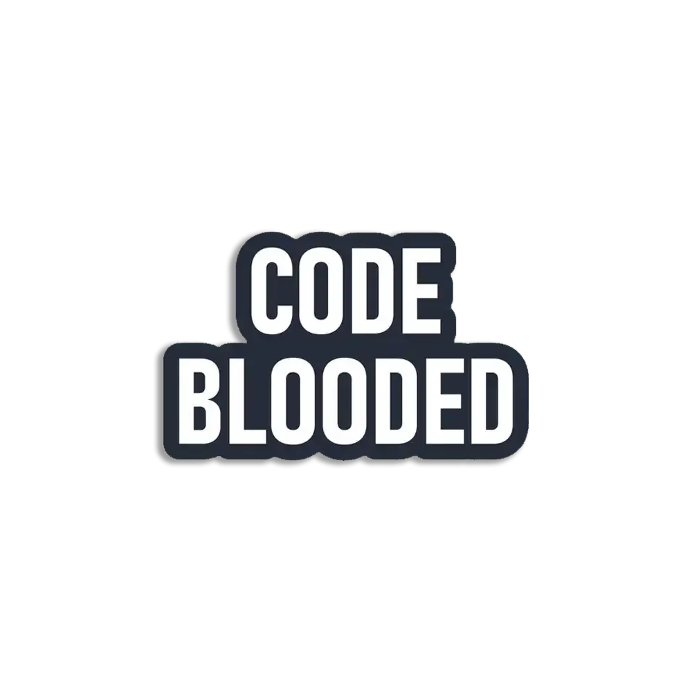 Code Blooeded Sticker